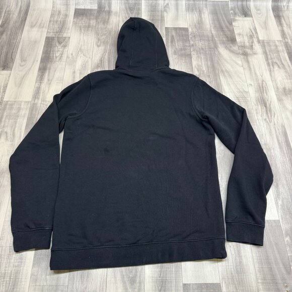 ✅Mens M Nike Black Pullover Hoodie Cotton Blend Casual Activewear Spell Out Logo - Picture 2 of 8